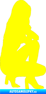 Samolepka Erotická žena 044 pravá žlutá citron