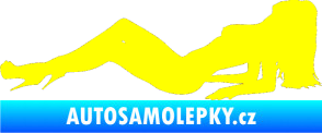 Samolepka Erotická žena 046 levá žlutá citron