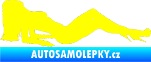Samolepka Erotická žena 046 pravá žlutá citron