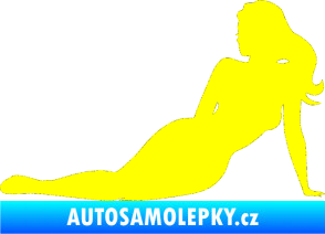 Samolepka Erotická žena 051 levá žlutá citron