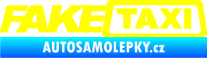 Samolepka Fake taxi nápis žlutá citron