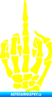 Samolepka F*ck off kostra pravá žlutá citron