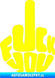 Samolepka F*ck you žlutá citron