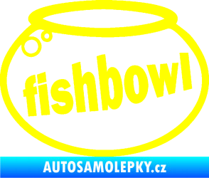 Samolepka Fishbowl akvárium žlutá citron