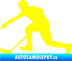 Samolepka Florbal 005 levá žlutá citron