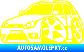 Samolepka Ford Mondeo combi karikatura levá žlutá citron