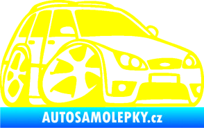 Samolepka Ford Mondeo combi karikatura pravá žlutá citron