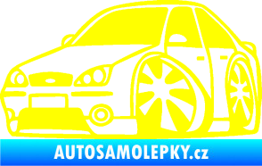 Samolepka Ford Mondeo karikatura levá žlutá citron