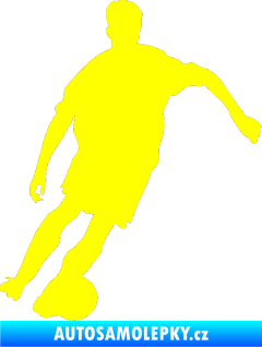 Samolepka Fotbalista 001 pravá žlutá citron