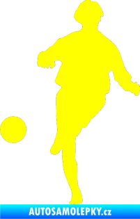 Samolepka Fotbalista 002 levá žlutá citron