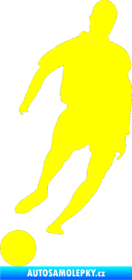 Samolepka Fotbalista 007 levá žlutá citron