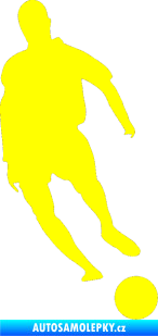 Samolepka Fotbalista 007 pravá žlutá citron