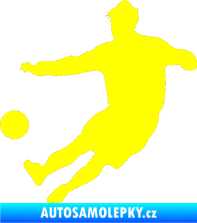 Samolepka Fotbalista 008 levá žlutá citron