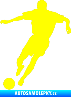 Samolepka Fotbalista 011 levá žlutá citron