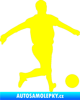 Samolepka Fotbalista 017 pravá žlutá citron