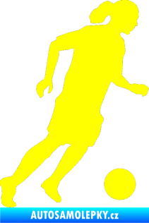 Samolepka Fotbalista 018 pravá žlutá citron
