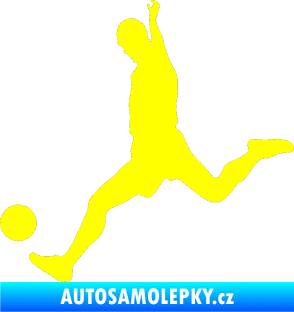 Samolepka Fotbalista 023 levá žlutá citron