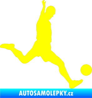 Samolepka Fotbalista 023 pravá žlutá citron