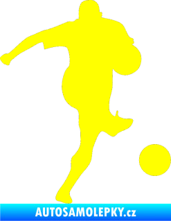 Samolepka Fotbalista 024 pravá žlutá citron