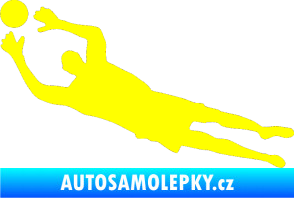 Samolepka Fotbalista 026 levá brankář žlutá citron