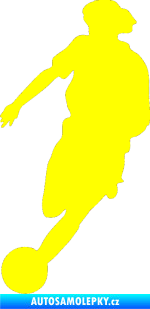 Samolepka Fotbalista 027 levá žlutá citron