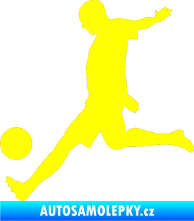 Samolepka Fotbalista 028 levá žlutá citron