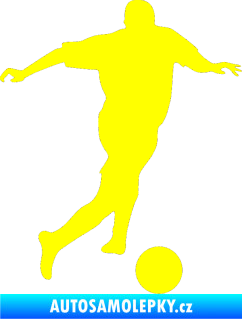 Samolepka Fotbalista 030 pravá žlutá citron