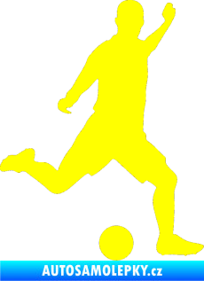 Samolepka Fotbalista 031 pravá žlutá citron