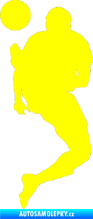 Samolepka Fotbalista 033 levá žlutá citron