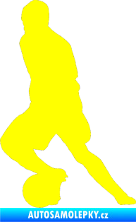 Samolepka Fotbalista 036 levá žlutá citron