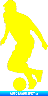 Samolepka Fotbalista 038 levá žlutá citron