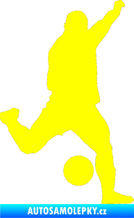 Samolepka Fotbalista 041 pravá žlutá citron