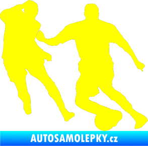Samolepka Fotbalista 045 pravá žlutá citron