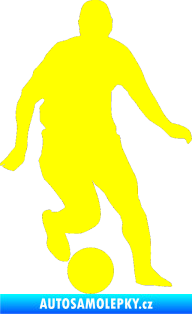 Samolepka Fotbalista 046 pravá žlutá citron