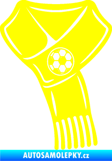 Samolepka Fotbalový fanoušek 001 pravá šála žlutá citron