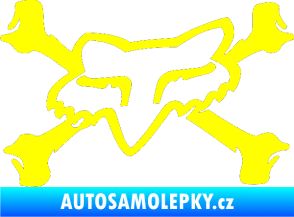 Samolepka Fox 004 žlutá citron