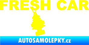 Samolepka Fresh car nápis s voňavým stromečkem žlutá citron