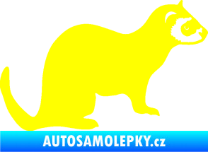 Samolepka Fretka 001 pravá žlutá citron