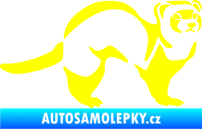 Samolepka Fretka 002 pravá žlutá citron