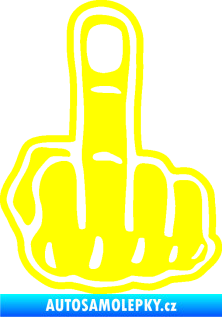 Samolepka Fuck off levá žlutá citron