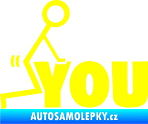 Samolepka Fuck you 002 žlutá citron