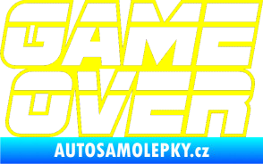 Samolepka Game over nad sebou 002 žlutá citron