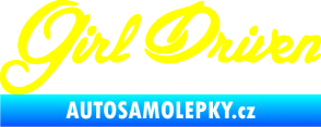 Samolepka Girl driven žlutá citron