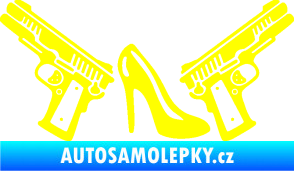 Samolepka Girl mafia 002 pravá žlutá citron
