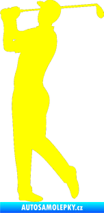 Samolepka Golfista 001 levá žlutá citron