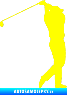 Samolepka Golfista 004 pravá žlutá citron