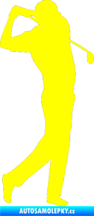 Samolepka Golfista 005 pravá žlutá citron