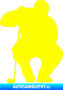 Samolepka Golfista 006 levá žlutá citron