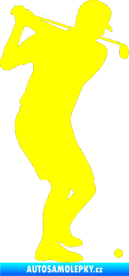 Samolepka Golfista 008 pravá žlutá citron