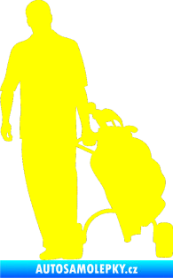 Samolepka Golfista 009 levá žlutá citron